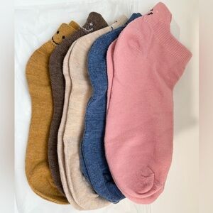 NEW Women’s Lot of 5 Multicolor Low Rise One Size Fits Most Fun Socks
